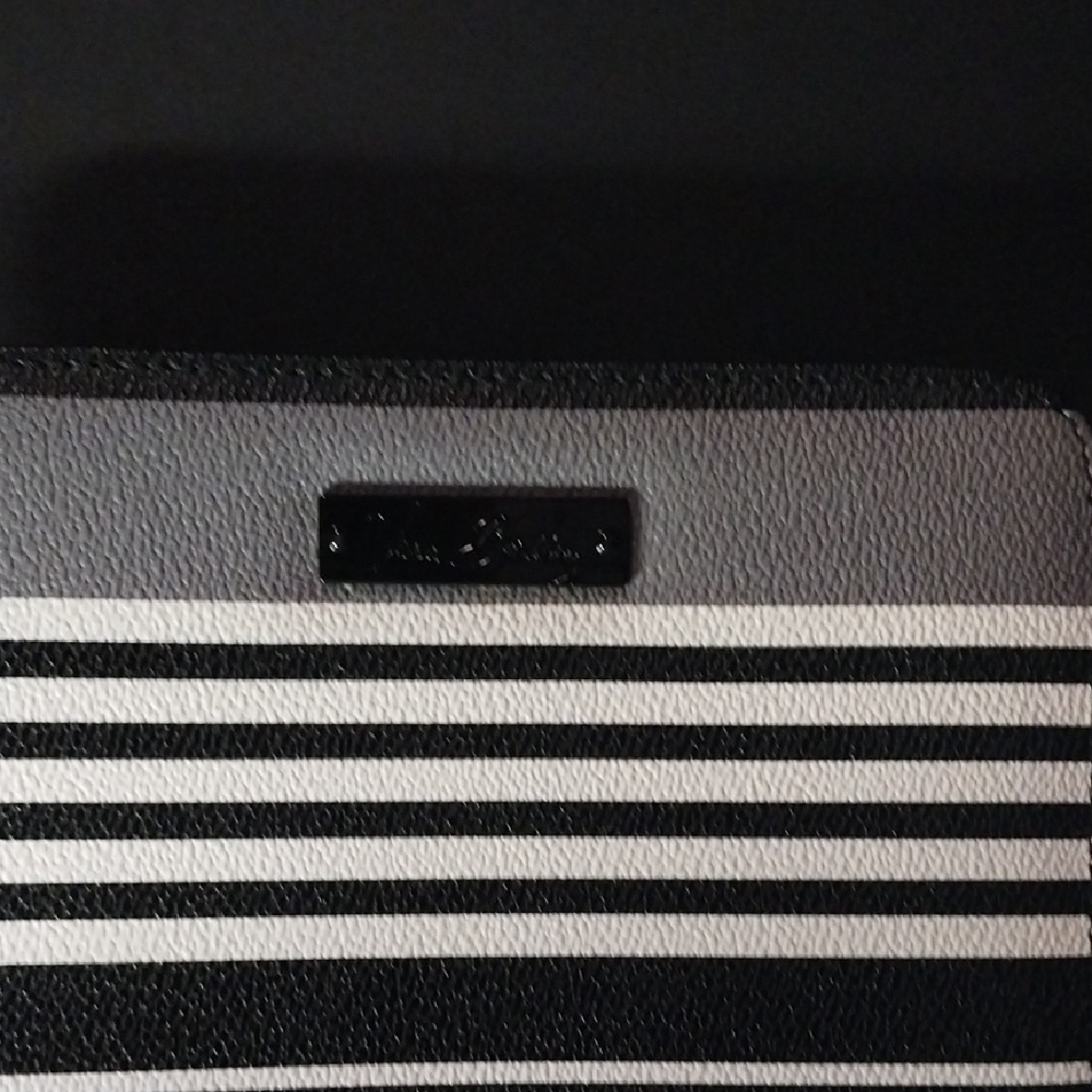 Black and White Striped Wallet